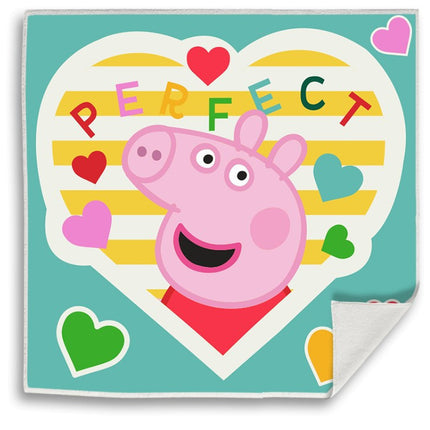 Peppa malac Perfect Mágikus Kéztörlő arctörlő, törölköző 30x30cm