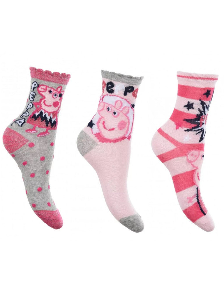 Peppa malac Sparkle Steps Grey gyerek zokni 31/34