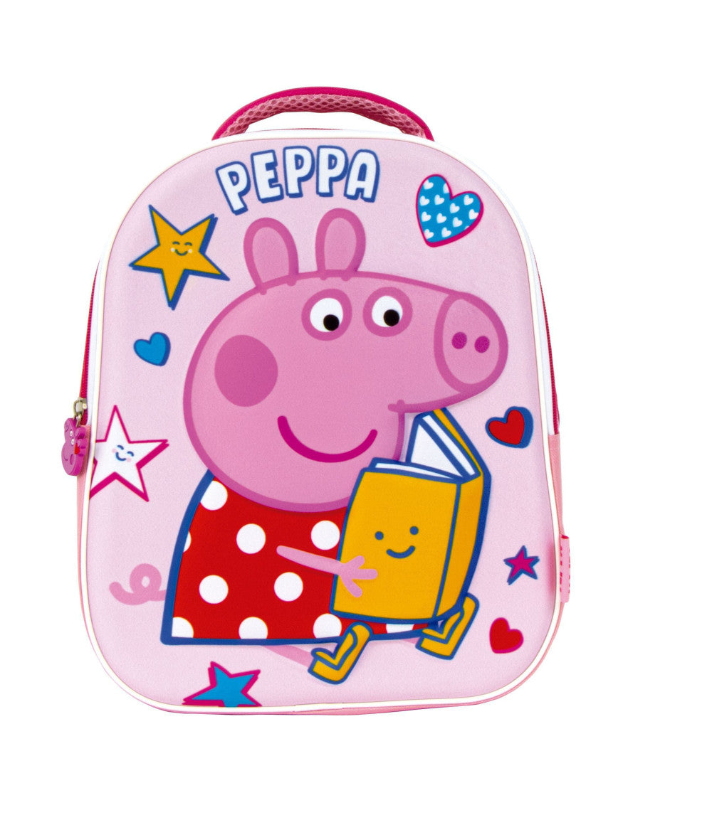 Peppa malac Book 3D hátizsák, táska 32 cm