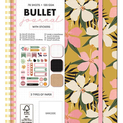 Bullet Journal, Blossom Mintás tervező füzet A5 matricával