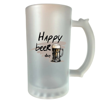 400 ml homokfújt söröskorsó „Boldog Sörnapot!” felirattal – tökéletes ajándék sörimádóknak