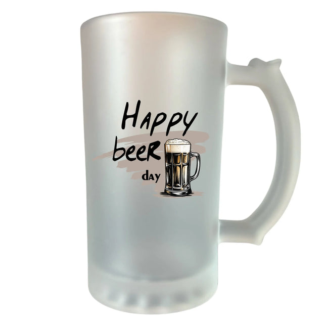 400 ml homokfújt söröskorsó „Boldog Sörnapot!” felirattal – tökéletes ajándék sörimádóknak