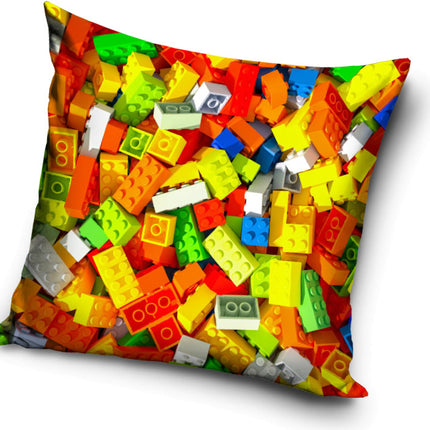 Bricks, Lego mintázatú párna, díszpárna 40x40 cm