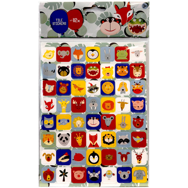 Állatos Jungle matrica szett 112 db-os