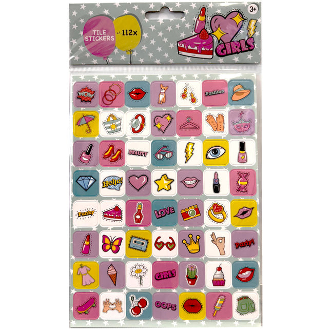 Csajos Make Up matrica szett 112 db-os