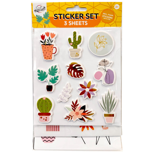 Színes Plant matrica szett 3 ív