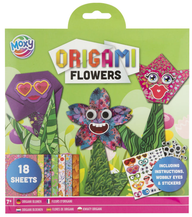 Színes Flowers origami virágok kiegészítőkkel