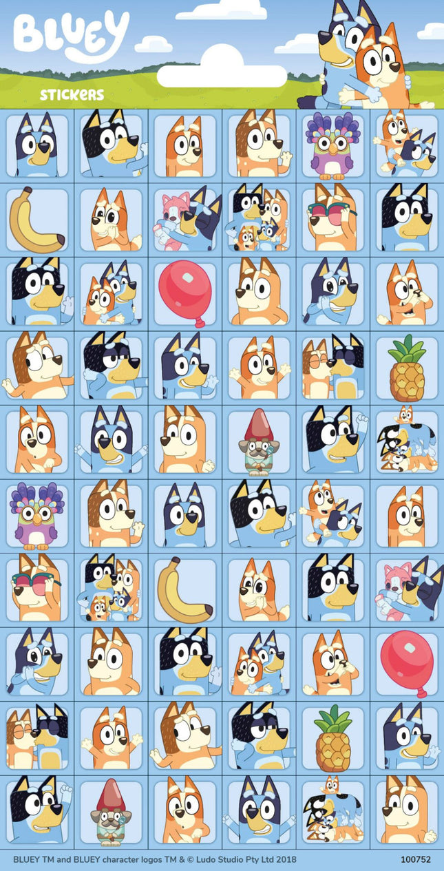 Bluey Bingo mini matrica szett