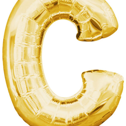 Gold, Arany mini C betű fólia lufi 33 cm
