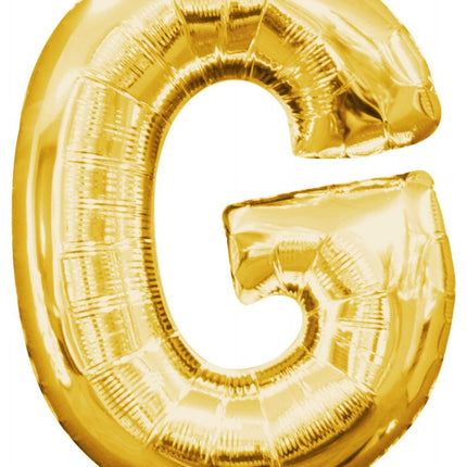 Gold, Arany mini G betű fólia lufi 33 cm