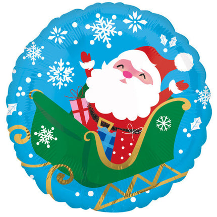 Santa Claus, Télapó fólia lufi 43 cm