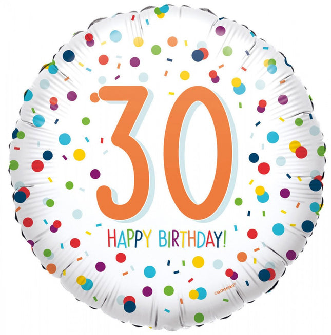 Happy Birthday 30 fólia lufi 43 cm