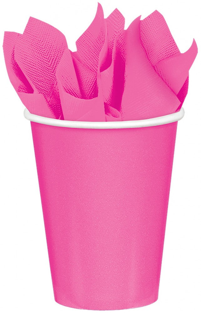 Rózsaszín Bright Pink papír pohár 8 db-os 250 ml