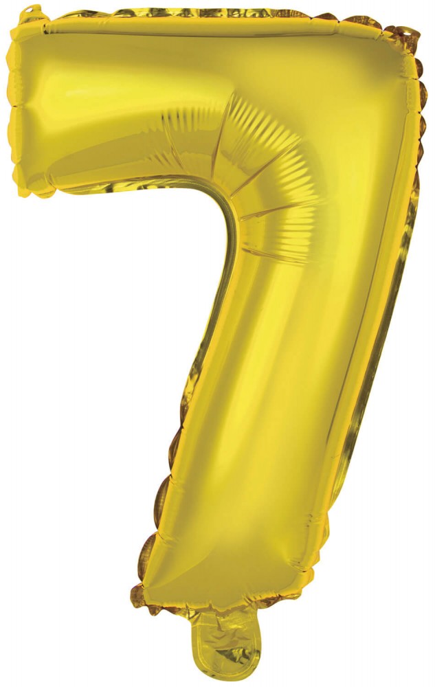 Gold, Arany 7-es szám fólia lufi 42 cm