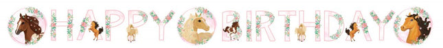 Beautiful Horses, Lovas Happy Birthday felirat 140 cm