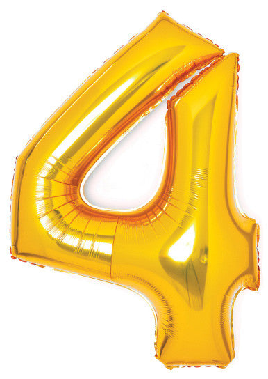 Gold, Arany 4-es szám fólia lufi 66 cm