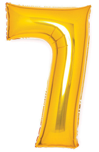 Gold, Arany 7-es szám fólia lufi 66 cm