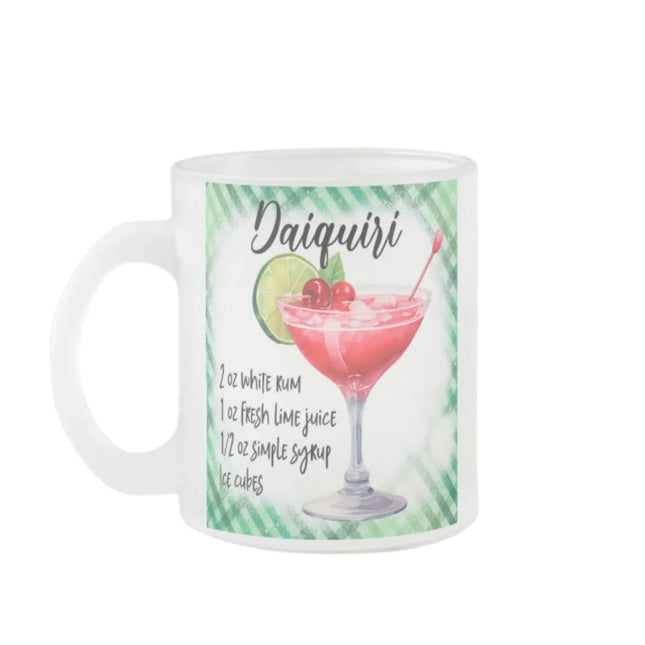 Bögre ami a Daiquiri koktél receptjét ábrázolja