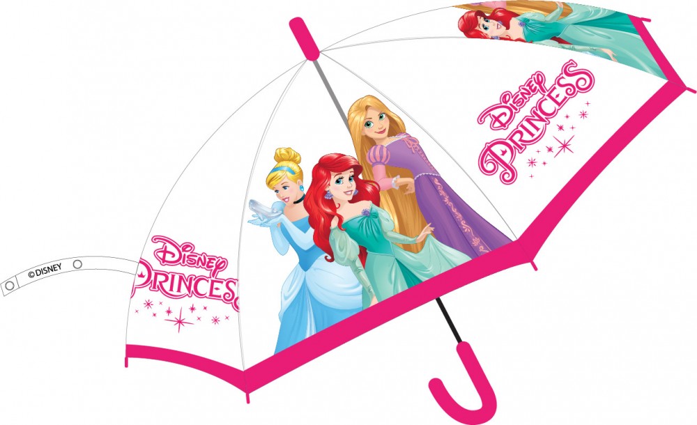 Disney Hercegnők gyerek félautomata átlátszó esernyő Ø74 cm