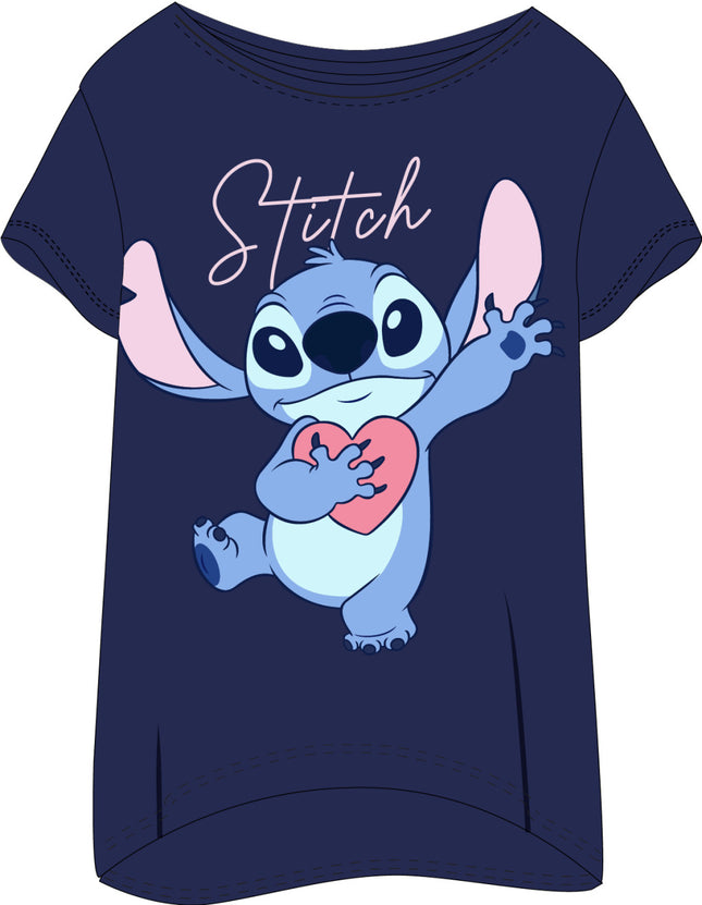 Disney Lilo és Stitch, A csillagkutya Heart női rövid hálópóló L