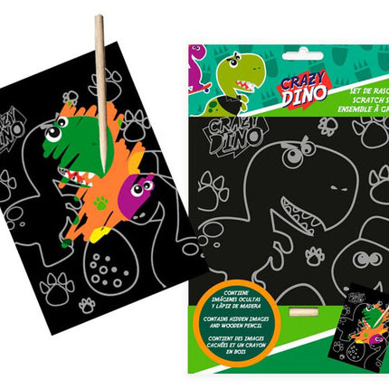 Dinoszaurusz scratch képkarcoló készlet