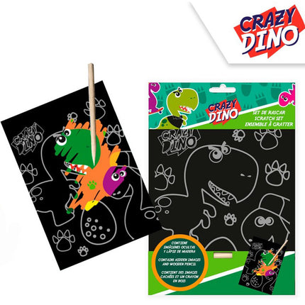Dinoszaurusz scratch képkarcoló készlet