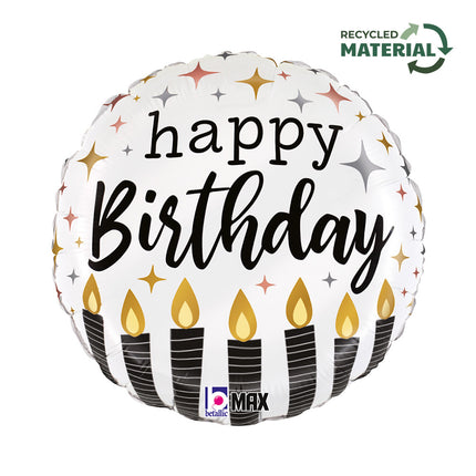 Happy Birthday Satin Candle fólia lufi 46 cm