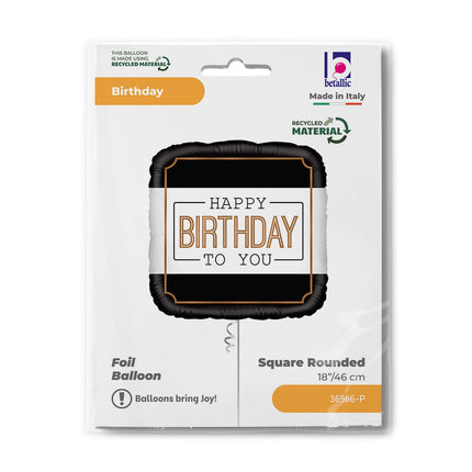 Happy Birthday Classic fólia lufi 46 cm