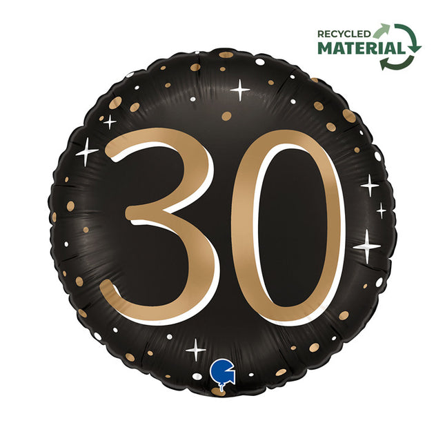 Happy Birthday 30 Sparkling fólia lufi 46 cm