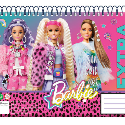 Barbie Extra A/4 spirál vázlatfüzet, 30 lapos