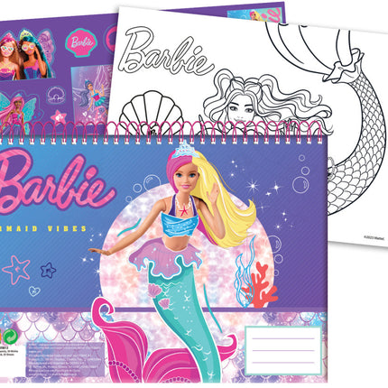 Barbie Mermazing A/4 spirál vázlatfüzet 40 lapos matricával