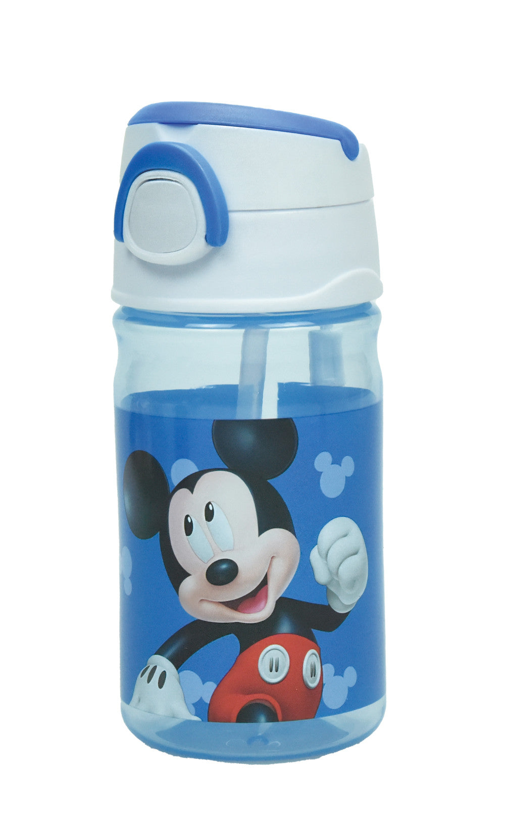 Disney Mickey Blue műanyag szívószálas kulacs akasztóval 350 ml