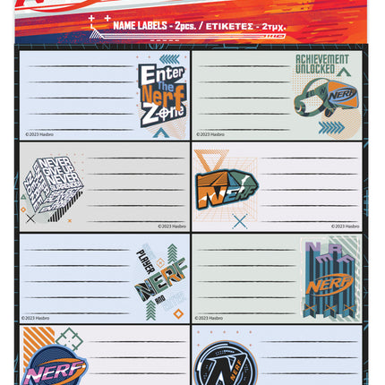Nerf Player füzetcímke 16 db-os