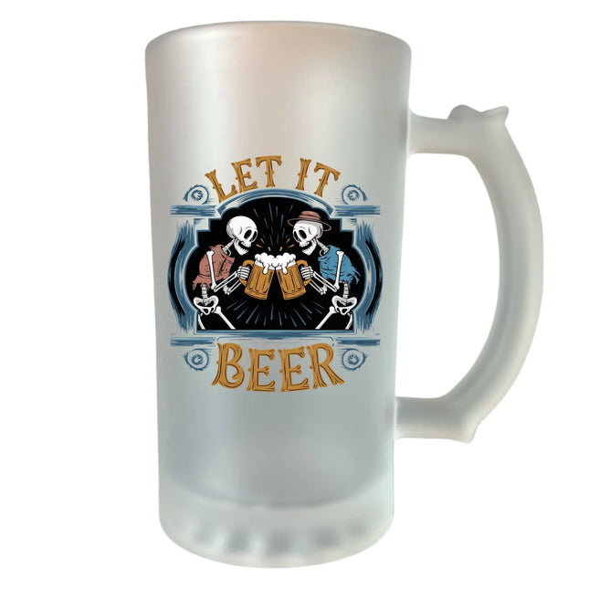 400 ml homokfújt söröskorsó „Hadd legyen sör” felirattal – stílusos és egyedi ajándék