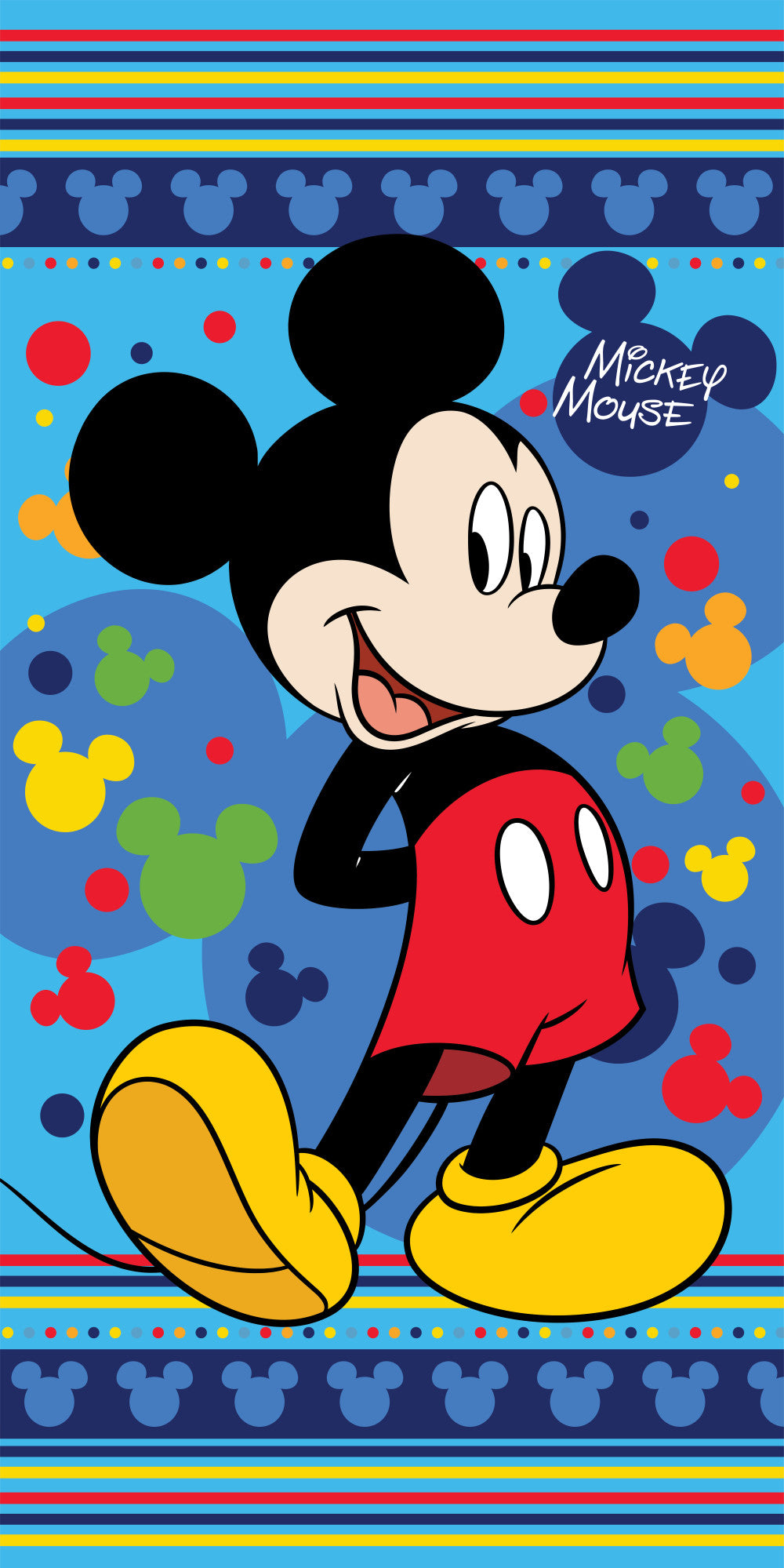 Disney Mickey Hello fürdőlepedő, strand törölköző 70x140cm