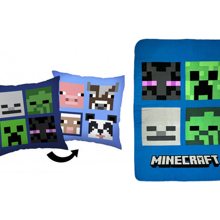 Minecraft Bad Mobs párna és takaró szett