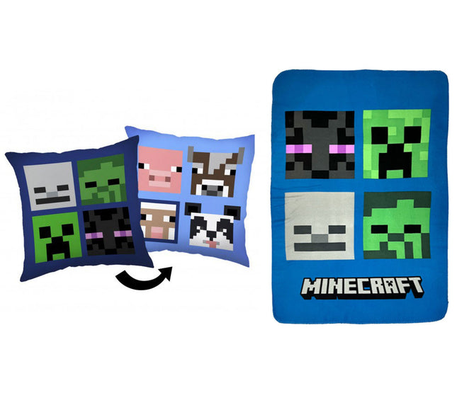 Minecraft Bad Mobs párna és takaró szett