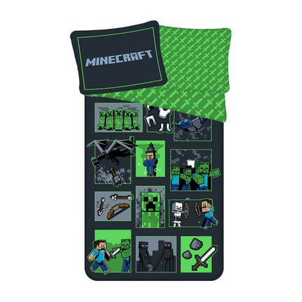 Minecraft ágyneműhuzat és polár takaró szett