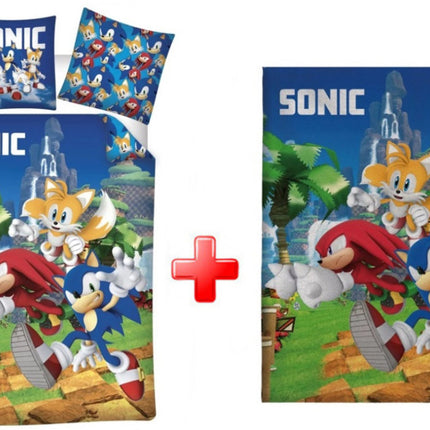 Sonic a sündisznó Speedy Dreams gyerek, ovis ágyneműhuzat és polár takaró szett