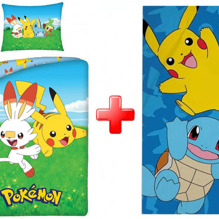 Pokémon Field ágyneműhuzat és törölköző szett