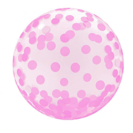 Pink Dots Aqua gömb fólia lufi 46 cm