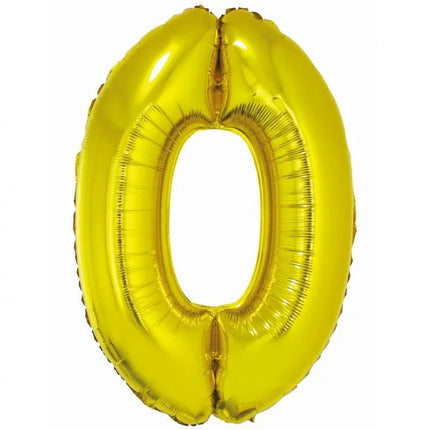 Arany 0-ás Gold szám fólia lufi 76 cm