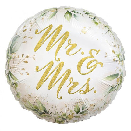 Esküvő Mr & Mrs fólia lufi 36 cm