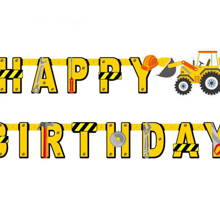 Építkezés Building Blocks Happy Birthday felirat 220 cm