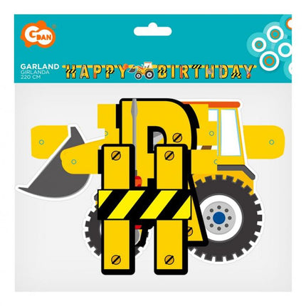 Építkezés Building Blocks Happy Birthday felirat 220 cm