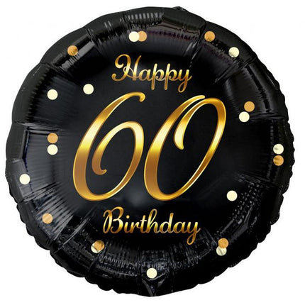 Happy Birthday 60 B&C Gold fólia lufi 36 cm