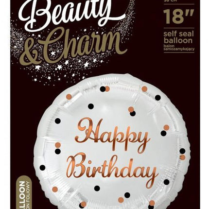 Happy Birthday B&C White fólia lufi 36 cm