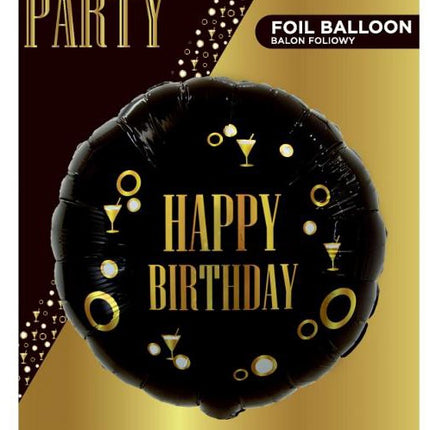 Happy Birthday B&C Gold party fólia lufi 36 cm