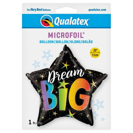 Dream Big Rainbow, Csillag fólia lufi 46 cm