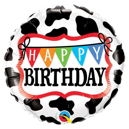 Happy Birthday Cow fólia lufi 46 cm